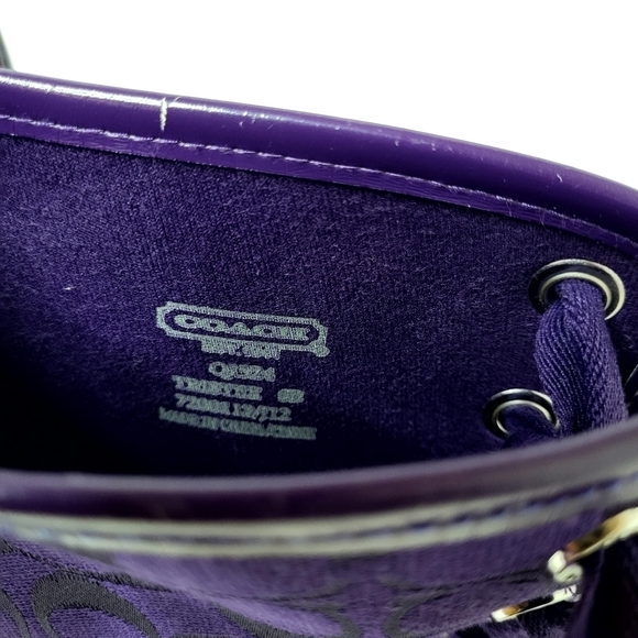 COACH Tristee Monogram Logo Lace Up Rain Boots Size 6B - Picture 11 of 14